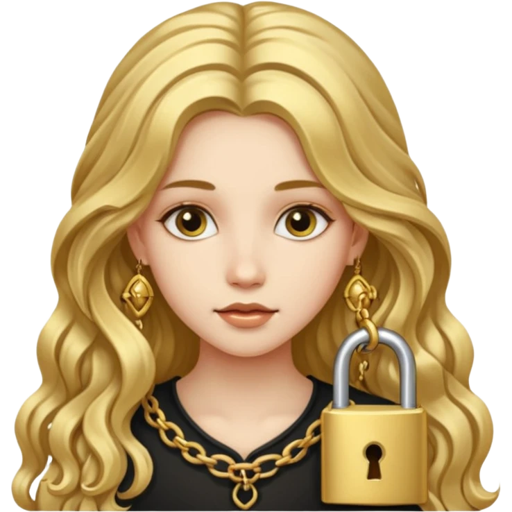 girl with lock emoji