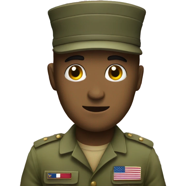 Flag and army guy emoji