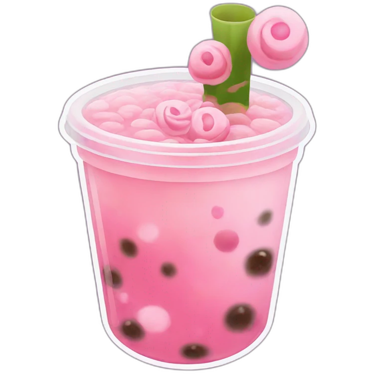sakura bubble tea emoji