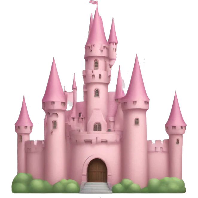pastel pink castle emoji