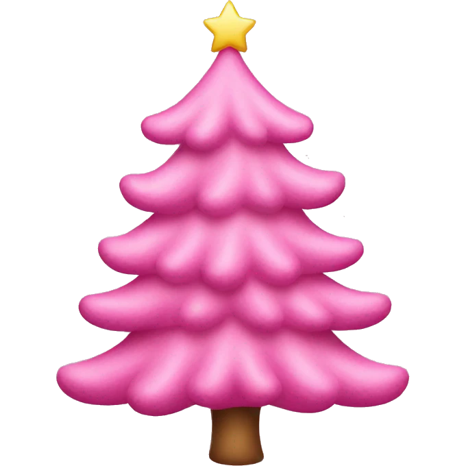 Pink Christmas tree  emoji