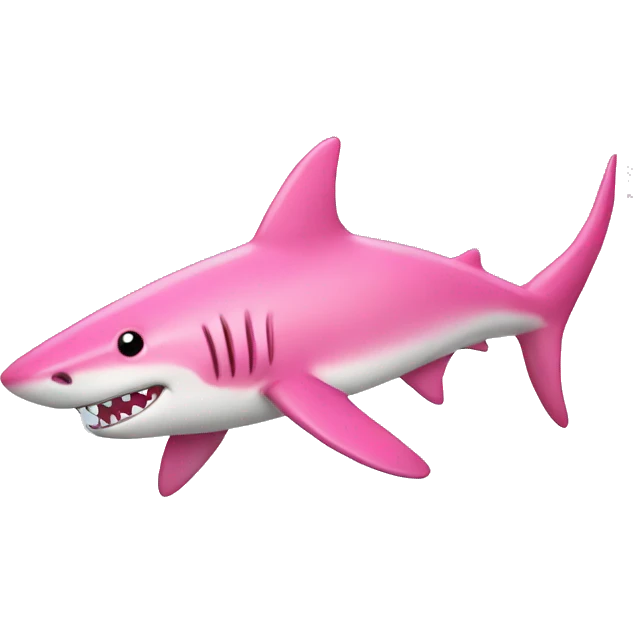 Pink shark with a bow emoji
