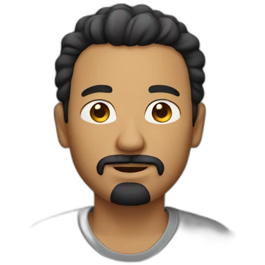 man with Goatee and no moustache emoji