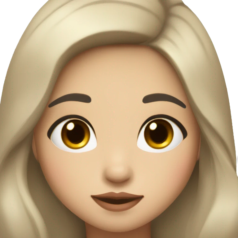 black haired asian-spanish girl with dimple on left side, plump lips, long lashes emoji