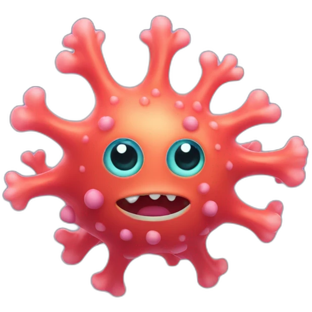 Small monster coral, like a plus toy emoji