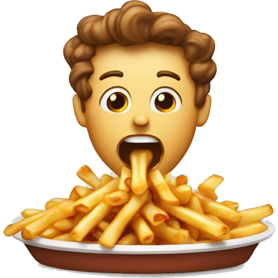 Poutine eating poutine emoji