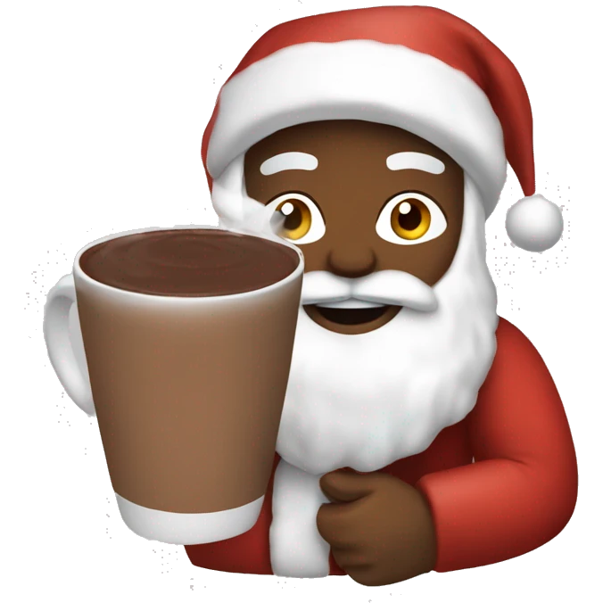 Santa with hot Cocoa  emoji