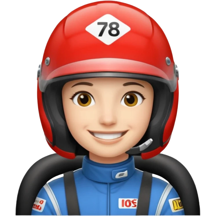 Moi dans une voiture de course emoji