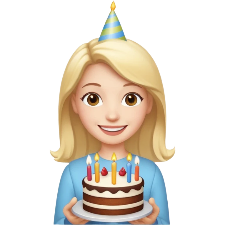 Claire on her birthday emoji