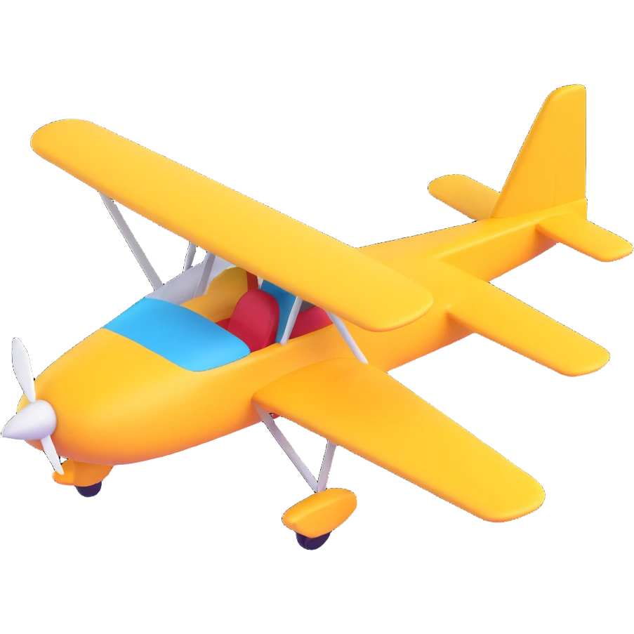 flying glider, 3D emoji style emoji