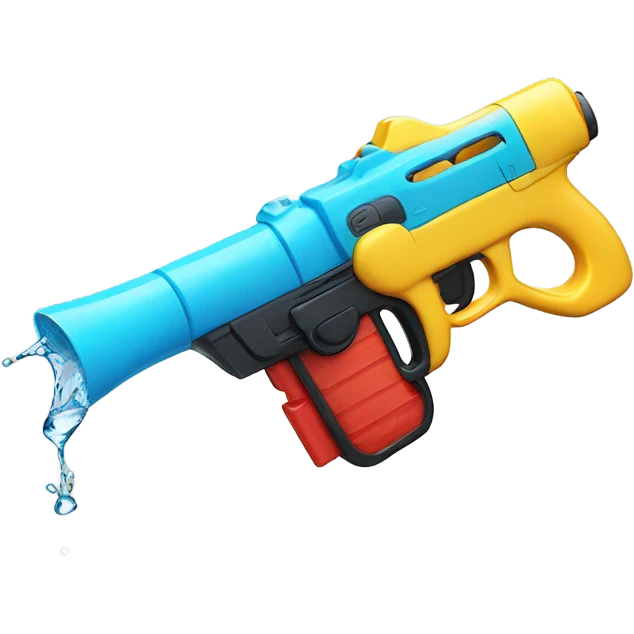 Emoji sticking water gun in mouth emoji