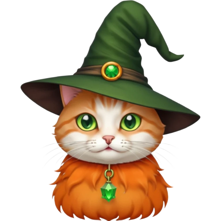 A cat in a wich hat  emoji