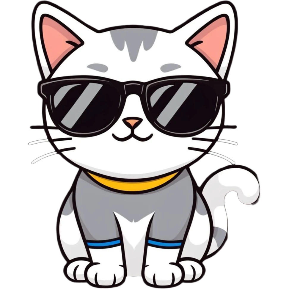 Cat with sunglasses emoji