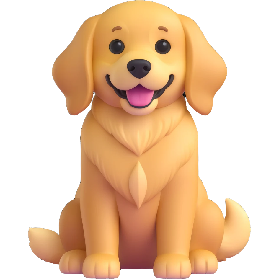 Golden retriever dog emoji