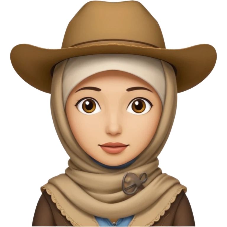 cowboy emoji but hijabi emoji