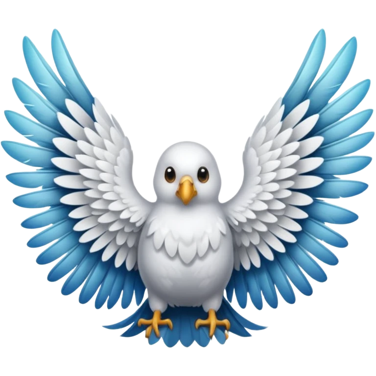 Only a wing. Double side white wing emoji