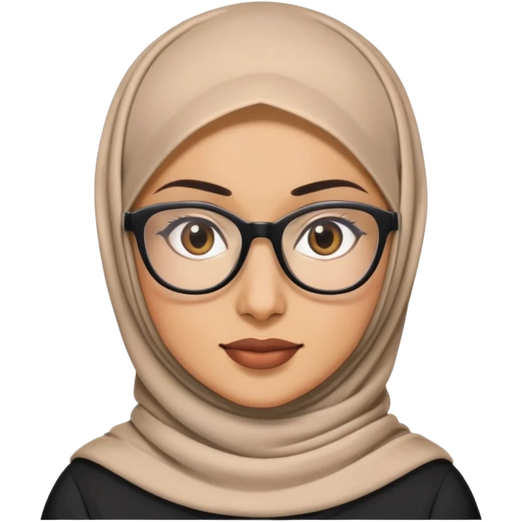 Hijab with glasses  emoji