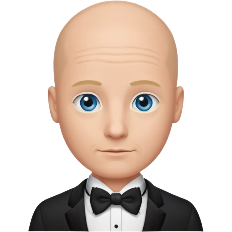 Bald blue eyed groom  emoji