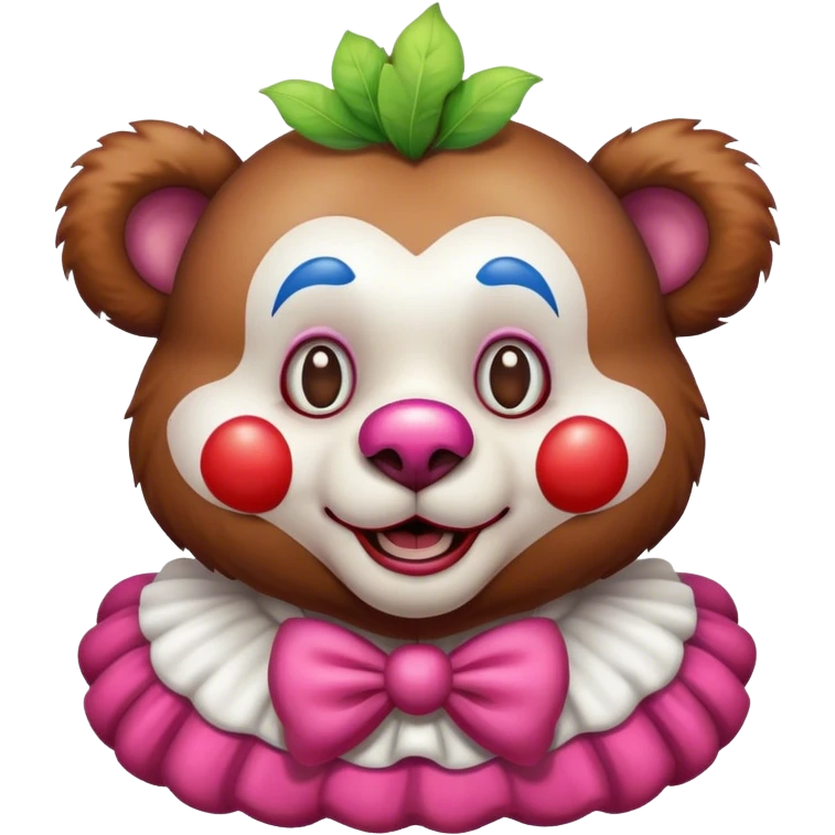 Bear as a clown emoji