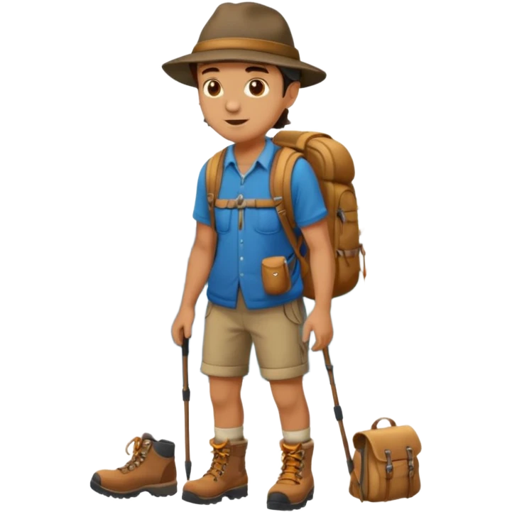 backpacked mountain wanderer emoji