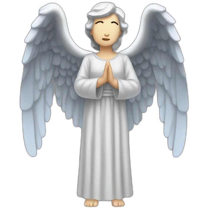 Asian weeping angel full body emoji