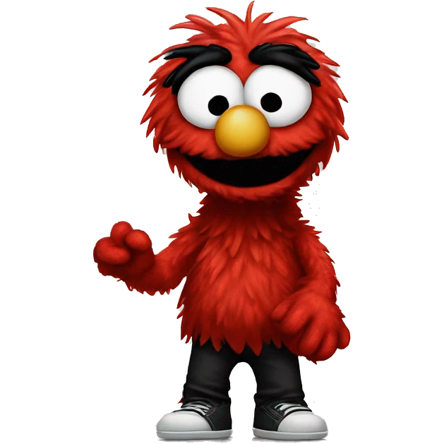 Elmo but hes emo emoji