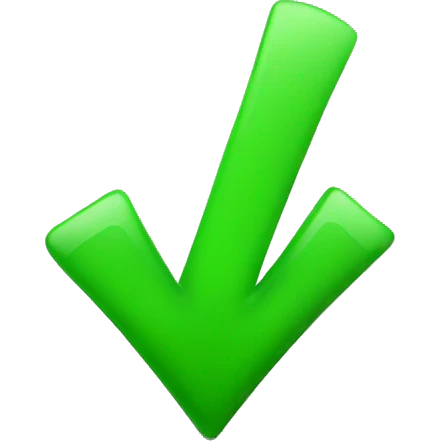 green check mark with no background emoji