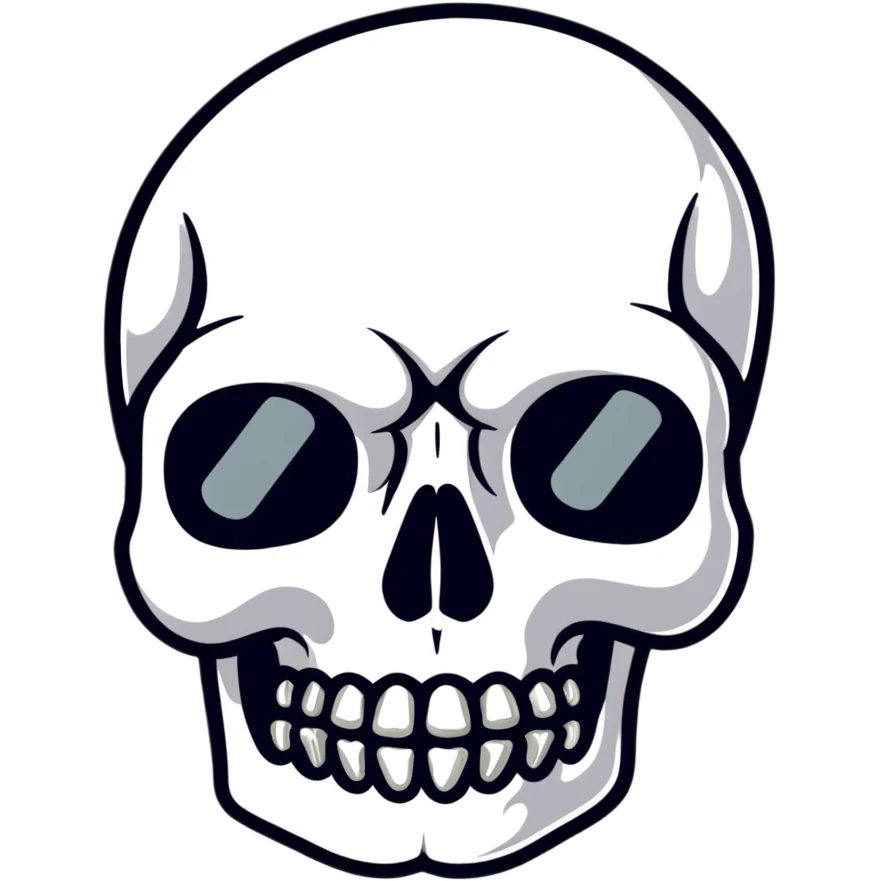 shiny skull emoji