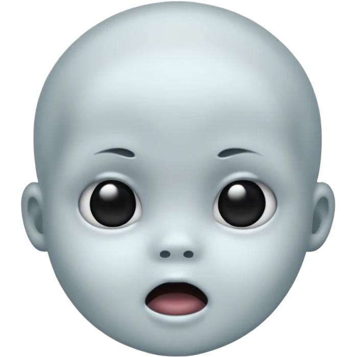 black baby ghost face emoji