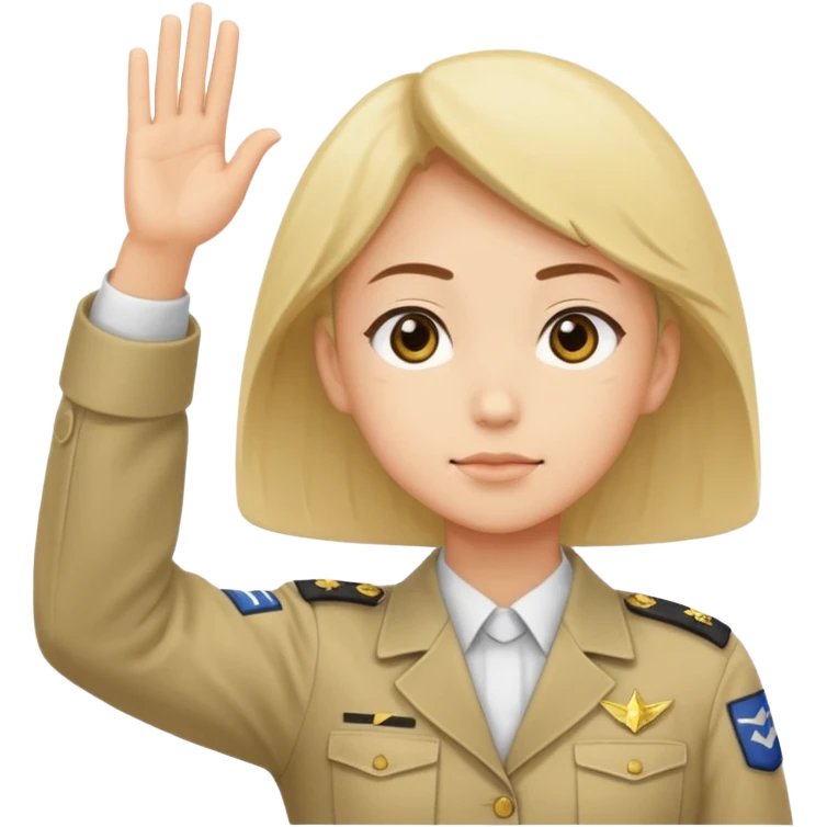 Shinzou wo sasageyo salute pose emoji