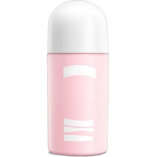 light pink roll-on deodorant with a white cap emoji