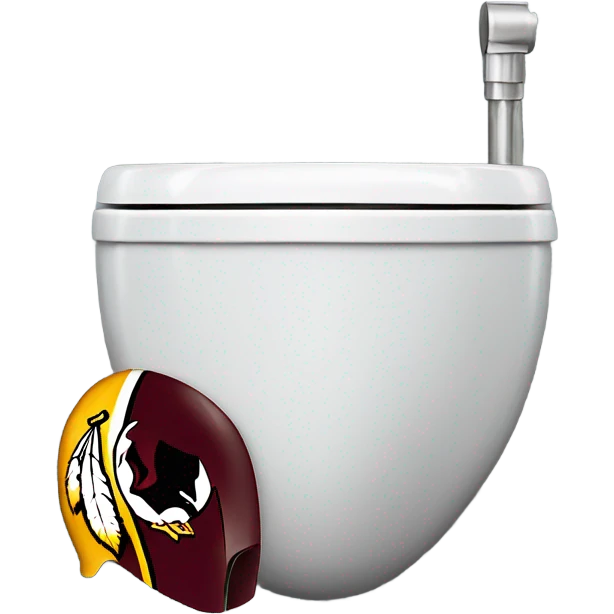 Washington redskins football helmet on the toilet  emoji