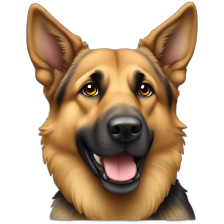 Un berger allemand qui rit aux eclats emoji