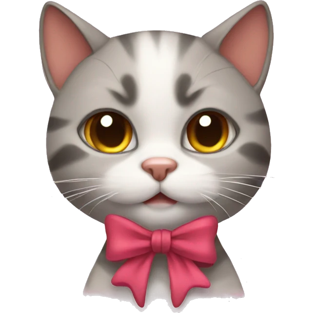Cat with bow  emoji