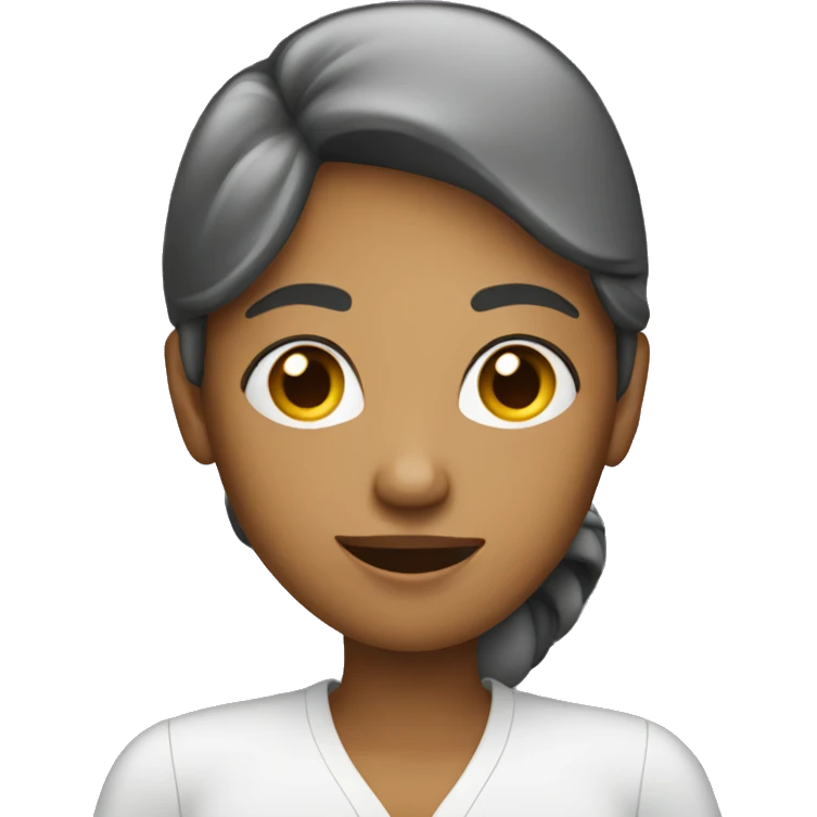 woman showing phone screen emoji