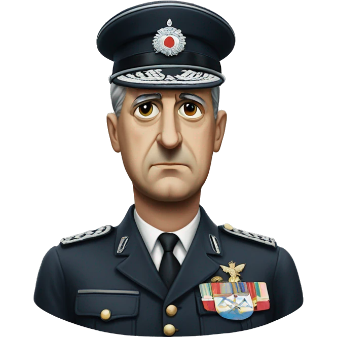 photorealistic serious Charles de gaulle emoji