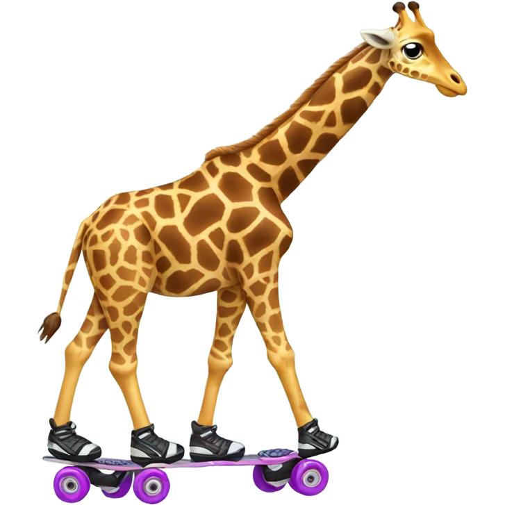 Giraffe with rollerblades  emoji