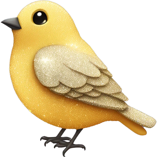 little glittery cute Bird  emoji