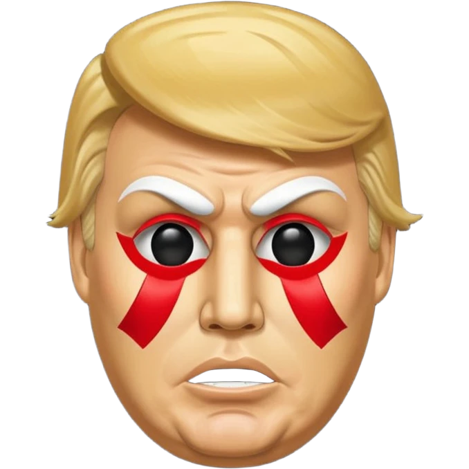 Modern day Tragedy comedy mask one mask Trump emoji