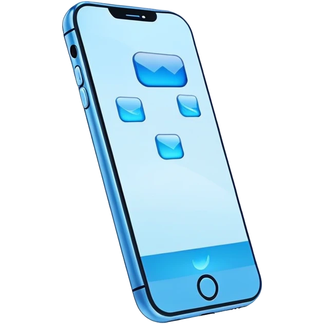 iPhone 15 blue emoji