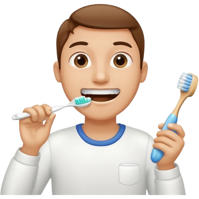 Brushing your teeth emoji