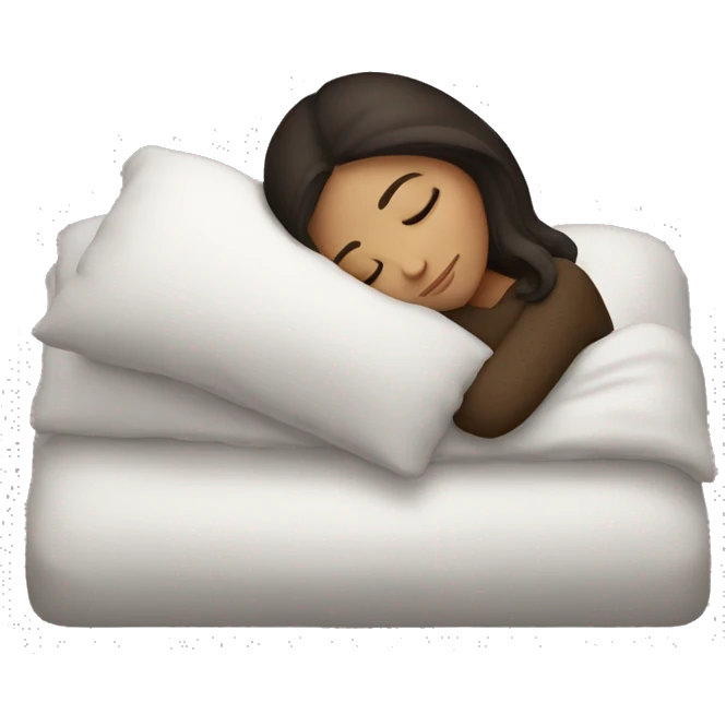 Brunette girl sleeping emoji