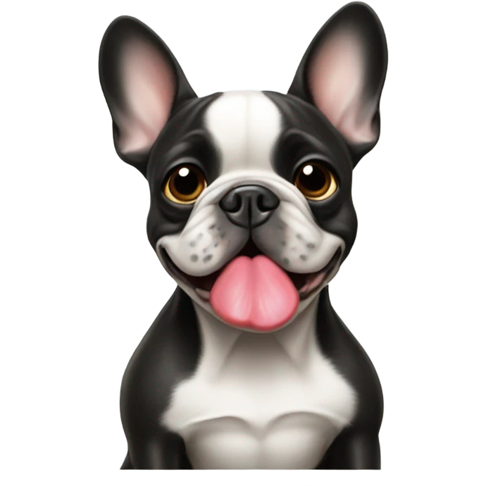 French bulldog blowing kisses emoji