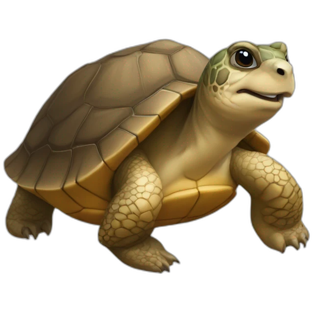 Une tortue sur une loutre emoji