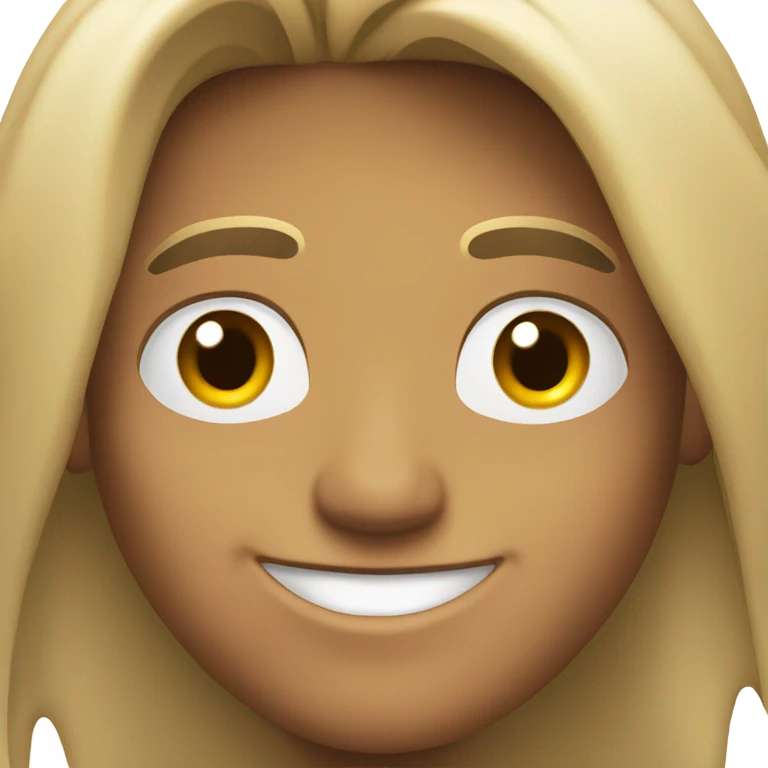 smiling male with long hair emoji