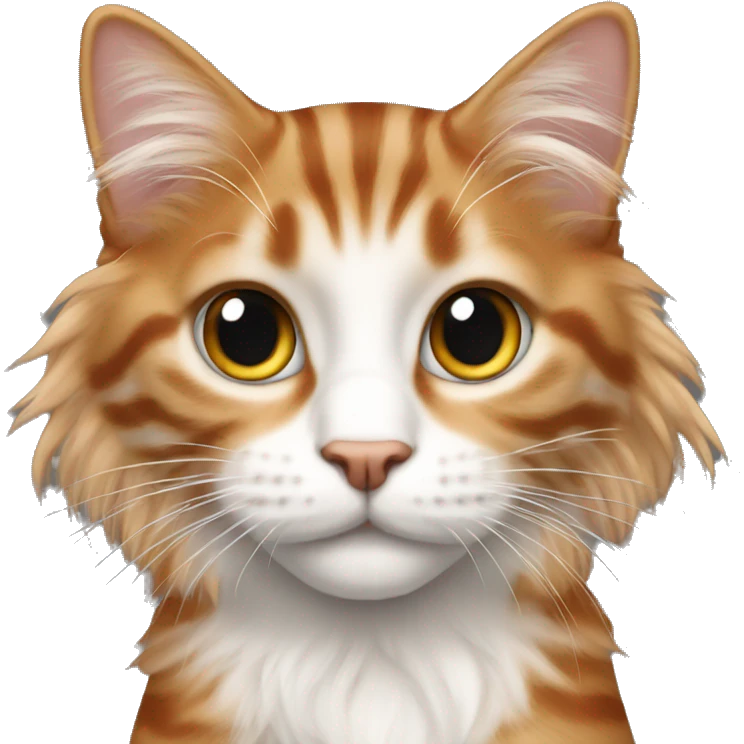 Red silver tabby long hair emoji