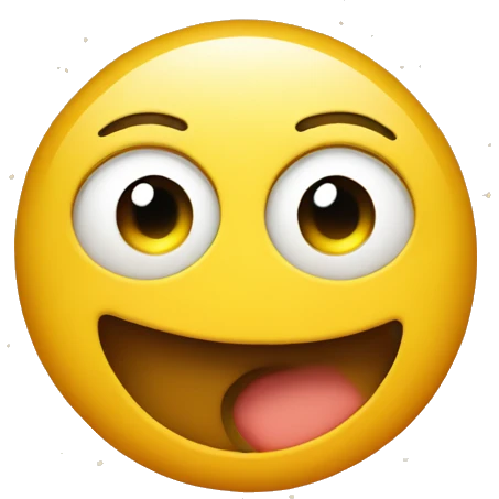 classic yellow circle emoji that's in awe, add sparkles in eye emoji