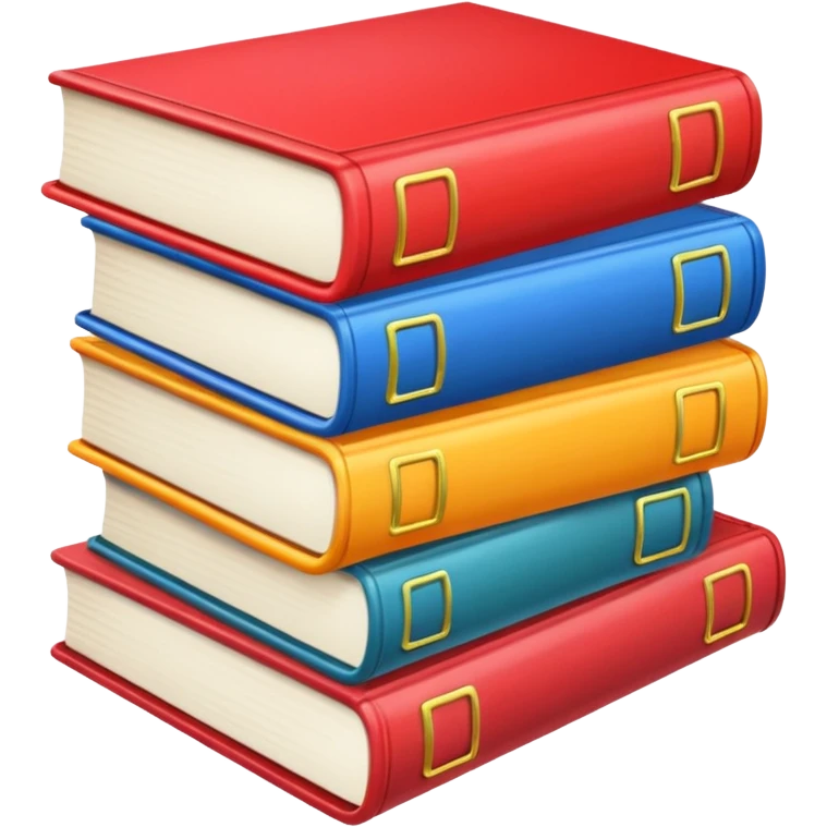 colorful books emoji