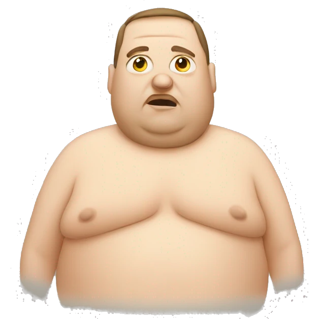 fat man with inlets emoji