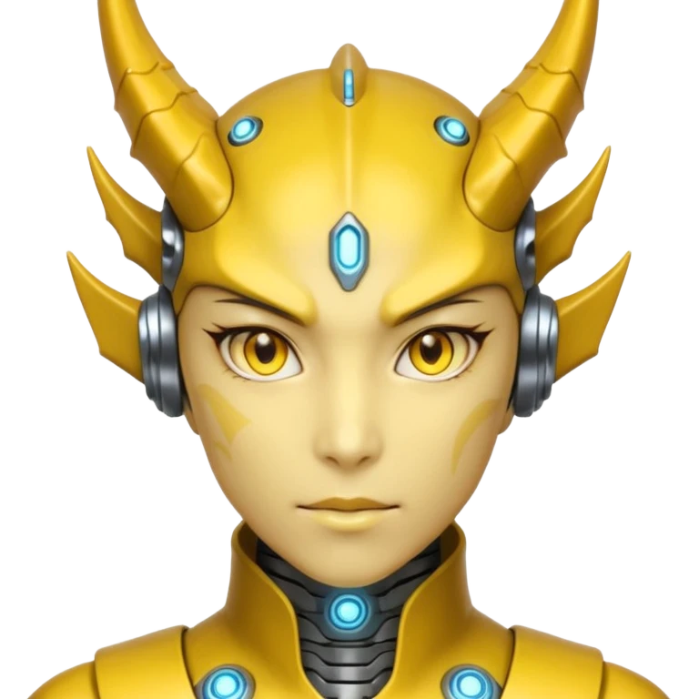 Anime Dragon HumanAndroid Yellow They/Them emoji